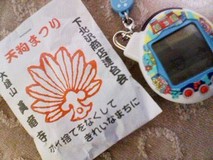 天狗まつりで豆ゲット